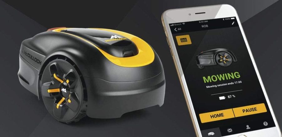 robot tondeuse Rob Mc Culloch Gammme S connecté au smartphone