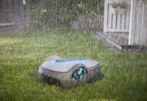 tondeuse robot Gardena Sileno Life par temps pluvieux
