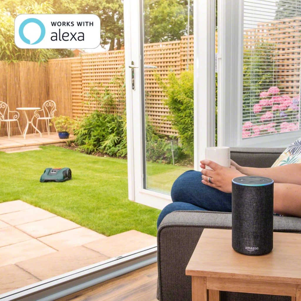 Alexa propose de contrôler sur robot tondeuse bosch Indego à distance